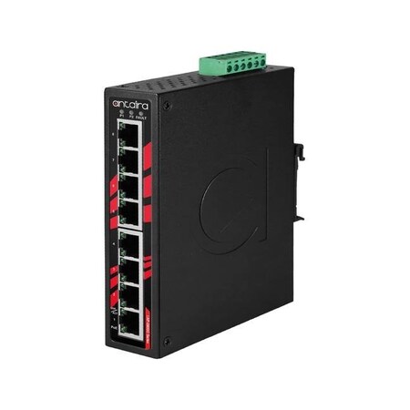Antaira 8-Port Industrial Gigabit PoE+ Unmanaged Ethernet Switch, w/8-10/100/1000Tx ; EOT: -40 degree C LNP-0800G-T